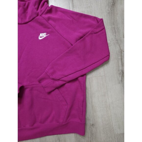 Nike Funel Neck Hoodie Swoosh Check Logo Sweatshirt Womens Small - Picture 5 of 10